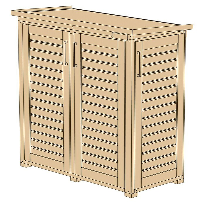 Weka GartenQ Geräteschrank (75 x 160 x 161 cm, Natur)