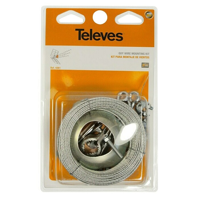 Televés Kit de montaje de vientos (Apto para: Antena, Ø x Al: 4,5 cm x 25 m) | BAUHAUS