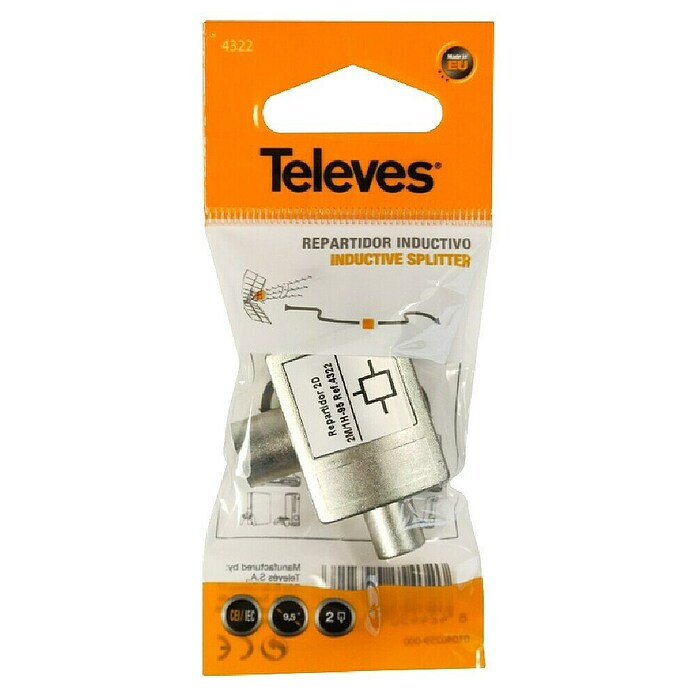 Televés Distribuidor enchufable CEI 2D (Tipo de conexión: Macho - Hembra) | BAUHAUS