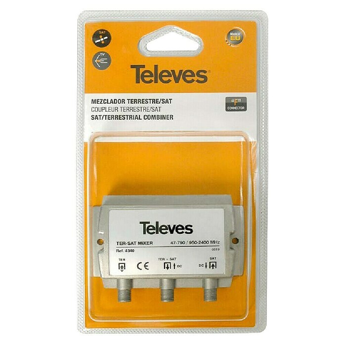 Televés Receptor HD terrestre y satélite mezclador (Conector F) | BAUHAUS