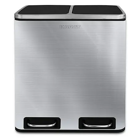 Floordirekt  Standard Mülleimer Felix 2 x 30 L Edelstahl