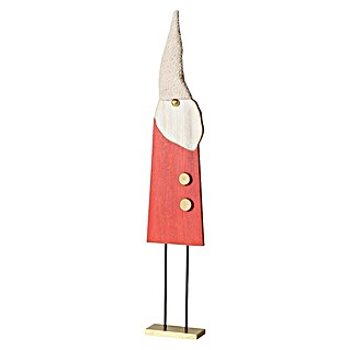 Boltze Dekofigur Gomas (L x B x H: 14 x 6 x 71 cm, Holz, Zwerg, Rot)