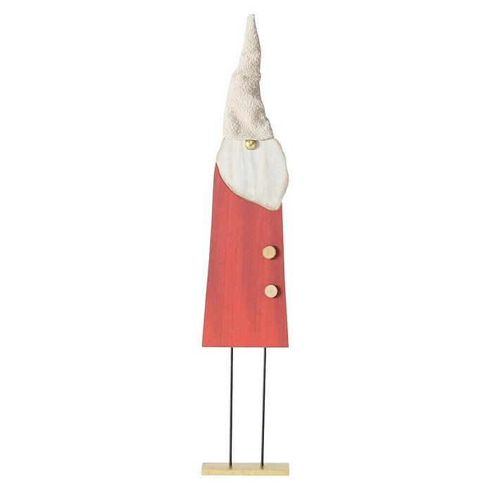 Boltze Dekofigur Gomas (L x B x H: 17 x 6,5 x 90 cm, Holz, Zwerg, Rot) | BAUHAUS