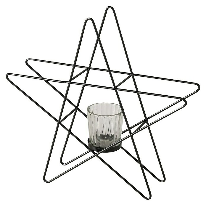 Boltze Kerzenständer Stoka (Schwarz, L x B x H: 29 x 7 x 27,5 cm) | BAUHAUS