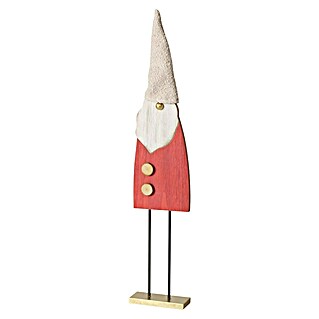 Boltze Dekofigur Gomas (L x B x H: 13 x 6 x 64 cm, Holz, Zwerg, Rot)