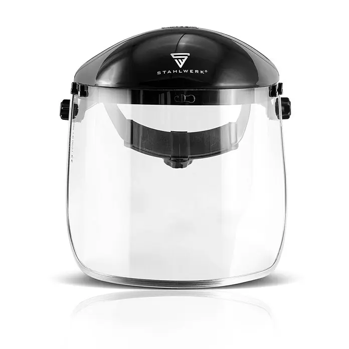 STAHLWERK Schutzhelm 2 x Gesichtsschutz mit Visier -  - Klare Gesichtsschutzmaske von Stahlwerk, ideal für Werkstattarbeiten. Sie bietet optimalen Schutz und klare Sicht.
