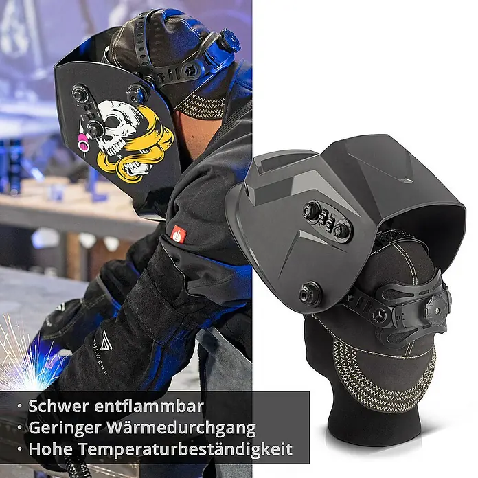 STAHLWERK Schutzhelm Schweißkappe -  - Schutz vor Hitze und Funken mit dem hochwertigen Automatik-Schweißhelm. Der robuste Helm bietet optimalen Schutz und Komfort beim Schweißen.