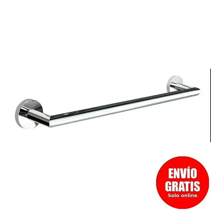 Bath Stage B-Good Toallero de barra - Ancho: 53 cm, Cromo, Brillante - Toallero cromado de pared para baño con superficie brillante.