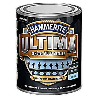 Hammerite Ultima Metall-Schutzlack (RAL 7016, Anthrazitgrau, 750 ml, Glänzend, Lösemittelbasiert)