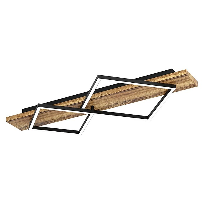 Eglo Plafón LED Boyal (28 W, An x L: 40,5 x 78 cm, Marrón, Blanco cálido) | BAUHAUS