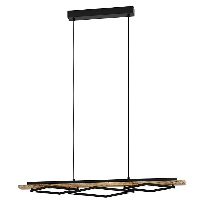 Eglo Boyal Lámpara colgante LED (29 W, L x An x Al: 110 cm x 40 mm x 110 cm, Marrón, Blanco cálido) | BAUHAUS