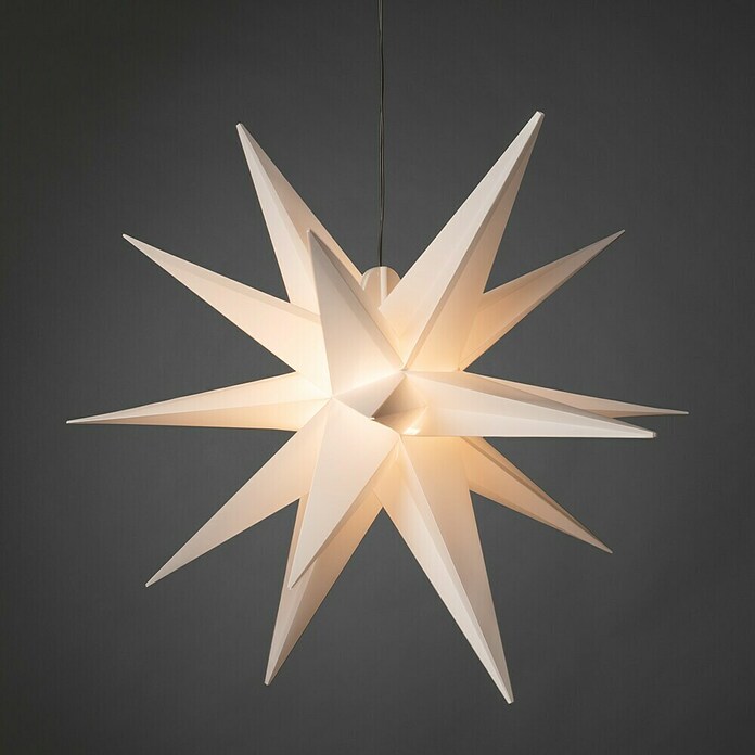 Konstsmide Weihnachtsleuchte 3D-Stern (Weiß, Durchmesser: 80 cm) | BAUHAUS
