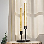 LED-Stabkerzen (Ø x H: 2 x 25 cm, Rot/Gold, 2 Stk.) | BAUHAUS