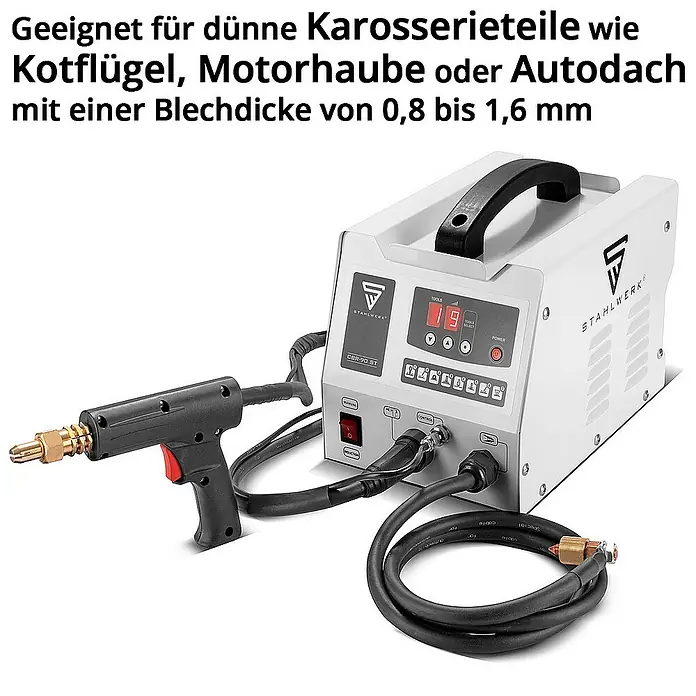 STAHLWERK Punktschweißgerät Ausbeulspotter CBR-90 ST -  - Das Stahlwerk CBR-90 ST Induktions-Karosseriewärmegerät zum Ausbeulen von dünnen Karosserieteilen.