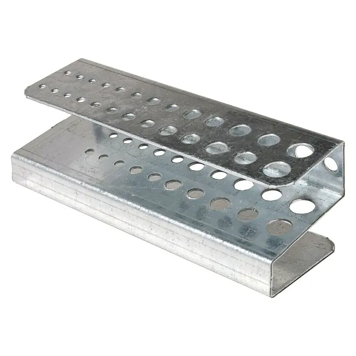 Simonrack Panelclick Systemhalter - Geeignet für: Kleinteile - Eine galvanisierte Metallschiene mit Löchern für verschiedene Anwendungen, ideal für Bau- und Installationsprojekte.