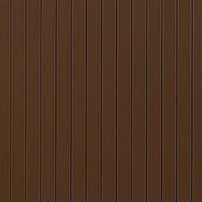 Kovalex WPC-Terrassendiele Exklusiv nach Maß - 300 x 14,5 x 2,6 cm, Braun - Braun geriffelte Terrassendielen aus Verbundmaterial im Vollbild, ideal für den Außenbereich und langlebige Bodenbeläge.