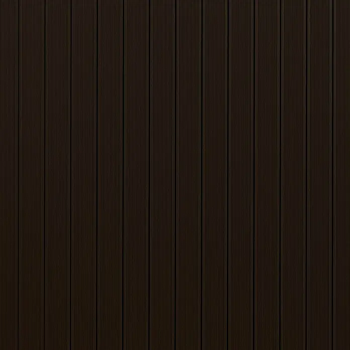 Kovalex WPC-Terrassendiele Exklusiv nach Maß - 300 x 14,5 x 2,6 cm, Schokobraun - Dunkelbraunes Holzboden-Muster. Holzpaneele mit feinen Rillen, ideal für Texturen und Hintergründe.