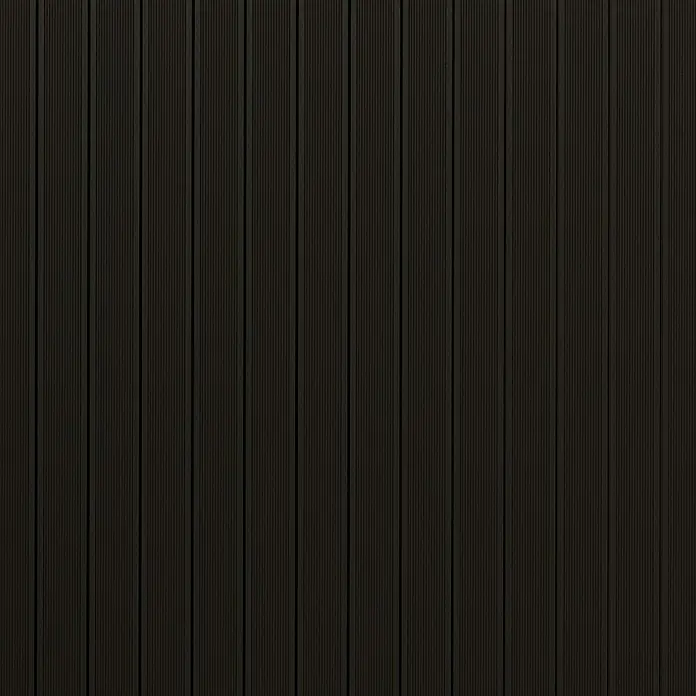 Kovalex WPC-Terrassendiele Exklusiv nach Maß - 300 x 14,5 x 2,6 cm, Graubraun - Dunkle Holzpaneele im vertikalen Muster für Innen- oder Außenbereich mit subtilen Rillen für einen modernen Touch.