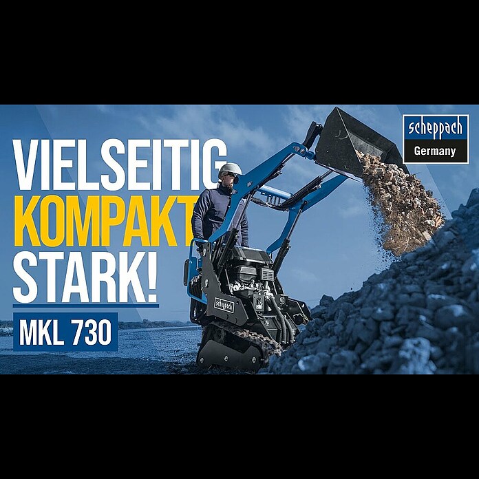 Scheppach Kompaktlader MKL730 (Benzin, Traglast: 200 kg, Tankvolumen: 6 l) | BAUHAUS