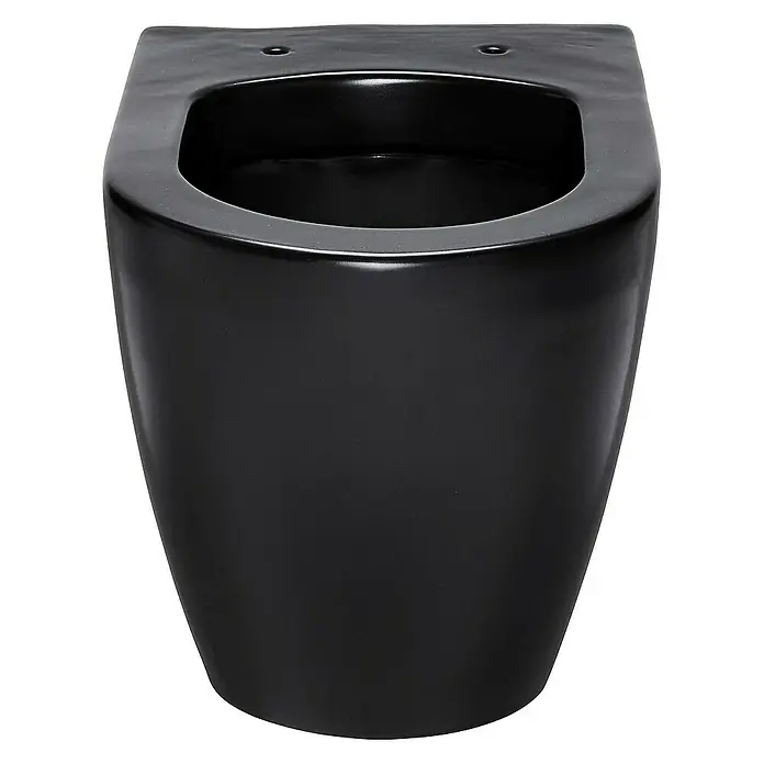 SCHÖNER WOHNEN-Kollektion Wand-WC Hänge-WC Antus Spülrandlos Mattschwarz - Spülrandlos, Spülform: Tief, Mattschwarz - Schwarze Wandtoilette mit glatter Oberfläche und modernem Design. Ideal für stilvolle Badezimmer und einfache Reinigung.