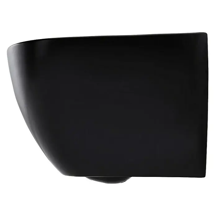 SCHÖNER WOHNEN-Kollektion Wand-WC Hänge-WC Antus Spülrandlos Mattschwarz - Spülrandlos, Spülform: Tief, Mattschwarz - Schwarzer Waschtisch mit abgerundeten Kanten, modernes Design für Badezimmer und Gästetoiletten. Schlichte Eleganz in tiefem Schwarz.