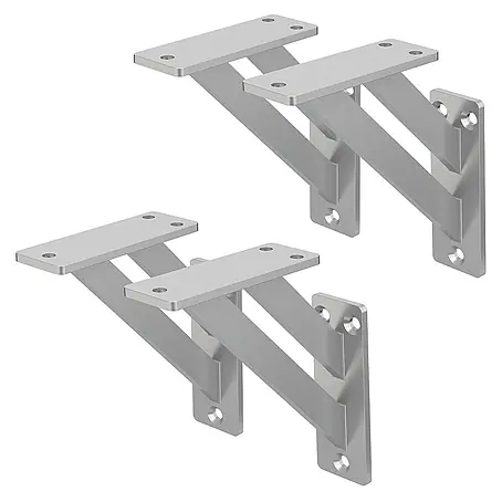 ML-Design  Metallregal Wandkonsole Silber Regalstütze Wandregal Regalwinkel Regalhalterungen
