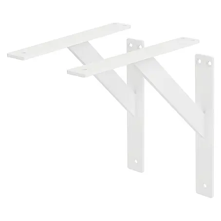 ML-Design  Metallregal Regalwinkel Weiß Regalstütze Wandkonsole Wandhalterung