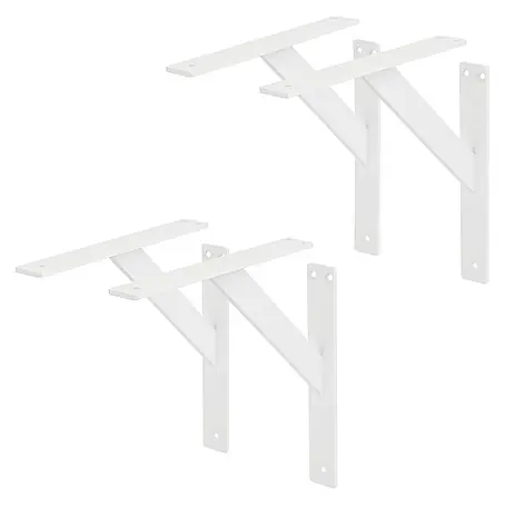 ML-Design  Metallregal Regalwinkel Weiß Regalstütze Wandkonsole Wandhalterung