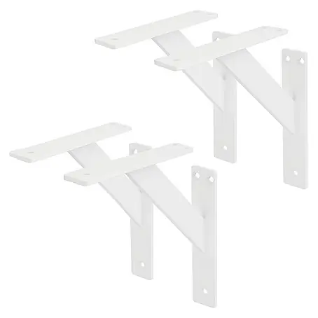 ML-Design  Metallregal Regalwinkel Weiß Regalstütze Wandkonsole Wandhalterung