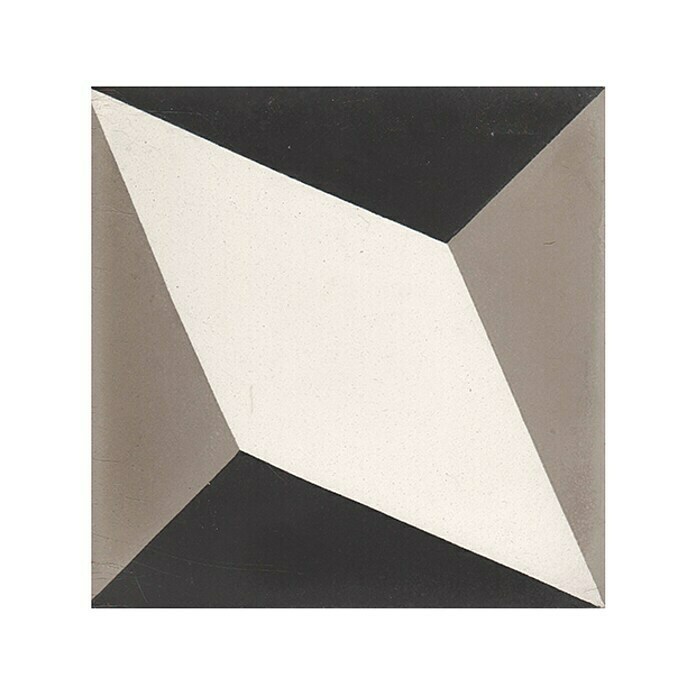 Vintage by Palazzo Zementfliese Contempo White20 x 20 cm, Schwarz/Grau/Weiß, Matt Unknown