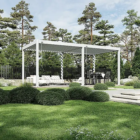 Weide  Pergola Classic 3 x 6 M Weiß