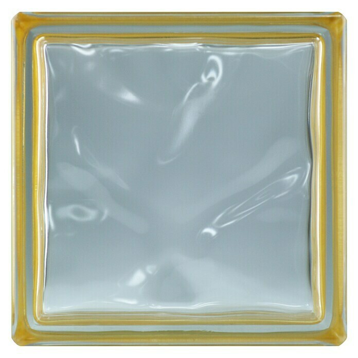 Fuchs Design Glasbaustein Reflex (Gold, Wolke, 19 x 19 x 8 cm)