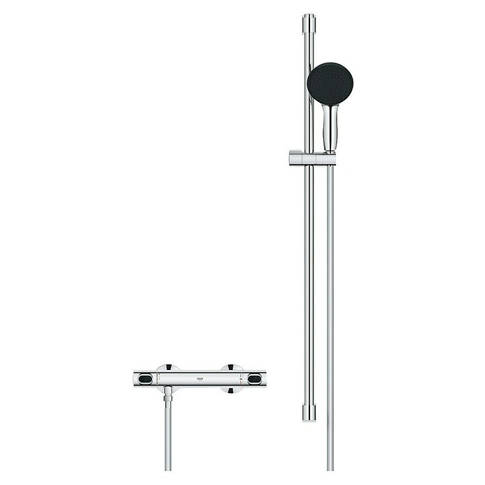 Grohe QuickFix Sistem za tuš Precision Flow  (Število vrst curkov: 1 kos, Srebrna) | 3733 - Duschsysteme mit Armatur Marke | DAFD - Brausen und Zubehör Marke | DAF - Armaturen Brausen | DA - Badausstattung/Bäderwelt | D - Sanitär | BAUHAUS