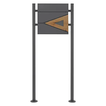ML-Design  Standbriefkasten Briefkastenanlage mit Ständer Anthrazit 120cm Mailbox mit Pfosten