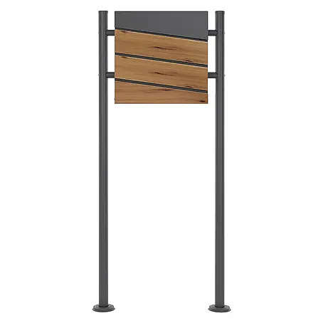 ML-Design  Standbriefkasten Briefkastenanlage mit Ständer Anthrazit 120cm Mailbox mit Pfosten