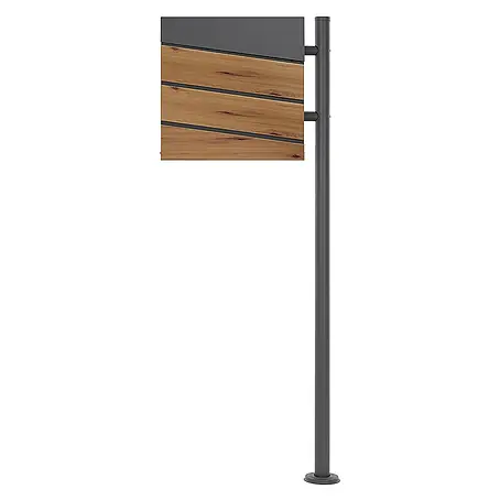 ML-Design  Standbriefkasten Briefkastenanlage mit Ständer Anthrazit 120cm Mailbox mit Pfosten