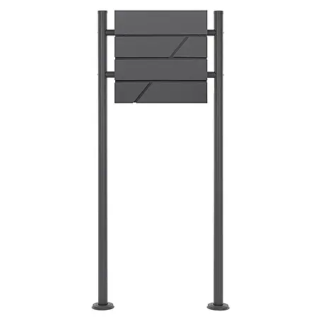 ML-Design  Standbriefkasten Briefkastenanlage mit Ständer Anthrazit 120cm Mailbox mit Pfosten