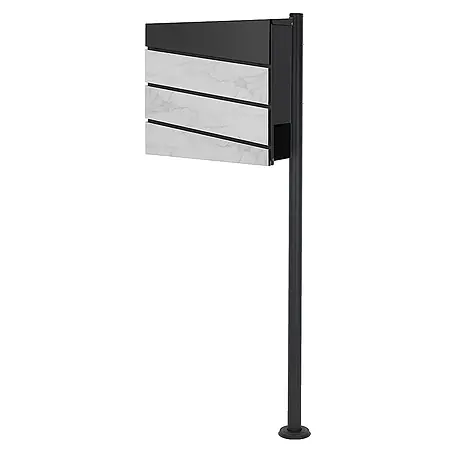 ML-Design  Standbriefkasten Briefkastenanlage mit Ständer Anthrazit 120cm Mailbox mit Pfosten