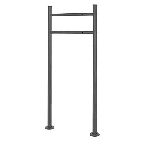 ML-Design  Standbriefkasten Anthrazit rund Höhe 120 cm Freistehend Halterung für Briefkasten
