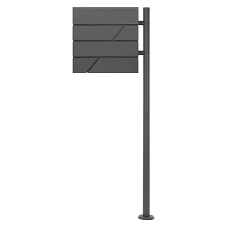 ML-Design  Standbriefkasten Briefkastenanlage mit Ständer Anthrazit 120cm Mailbox mit Pfosten