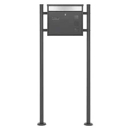 ML-Design  Standbriefkasten Briefkastenanlage mit Ständer Anthrazit 120cm Mailbox mit Pfosten