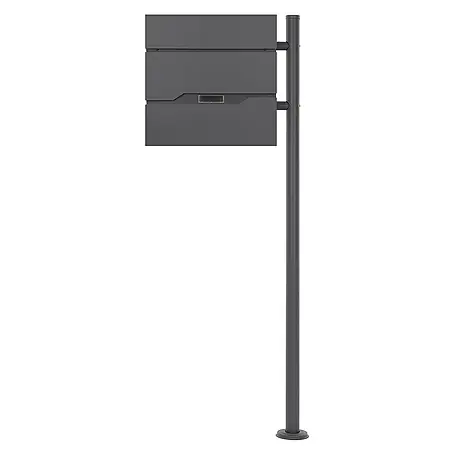 ML-Design  Standbriefkasten Briefkastenanlage mit Ständer Anthrazit 120cm Mailbox mit Pfosten