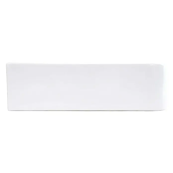 SCHÖNER WOHNEN-Kollektion Aufsatzwaschbecken Aufsatz-Waschbecken Dara 60,5 cm x 47 cm Weiß - 47 x 60,5 cm, Ohne Spezialglasur, Hahnloch: Mitte, Mit Überlauf, Weiß - Ein rechteckiges, glänzend weißes Keramik Waschbecken mit abgerundeten Ecken, ideal für moderne Badezimmerdesigns.
