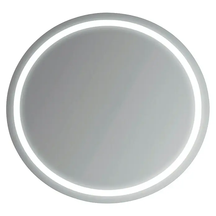 Bath Stage Espejo con luz B-920 - Diámetro: 60 cm, Blanco frío - Espejo redondo iluminado con LED con un diseño moderno perfecto para cualquier baño. Proporciona una iluminación uniforme y sin reflejos.