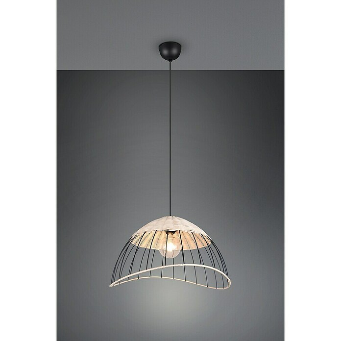Trio Lighting Lámpara colgante redonda Sandrine (28 W, Ø x Al: 48 x 150 cm, Negro, E27) | BAUHAUS