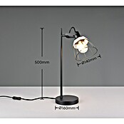 Trio Lighting Lámpara de sobremesa redonda Jerome (10 W, Ø x Al: 16 x 50 cm, Negro, E27) | BAUHAUS