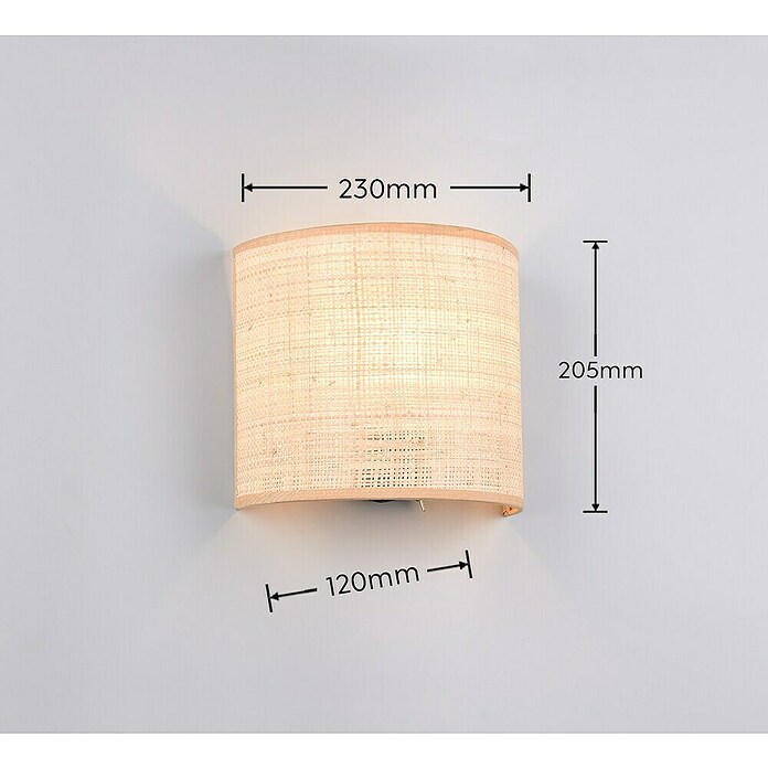 Trio Lighting Wandlamp Aimee (10 W, l x b x h: 12 x 23 x 20,5 cm, Beige, E27) | BAUHAUS