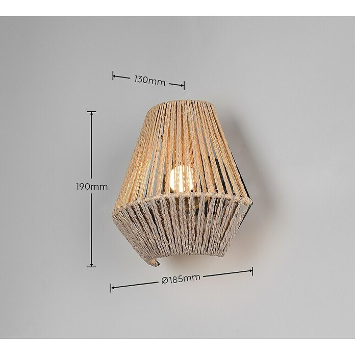 Trio Lighting Aplique de pared LED Lira (1,5 W, L x An x Al: 13 x 18,5 x 19 cm, Beige, 140 lm) | BAUHAUS