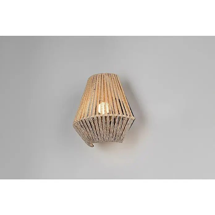 Trio Lighting Aplique de pared LED Lira - 1,5 W, L x An x Al: 13 x 18,5 x 19 cm, Beige, 140 lm - Elegante lámpara de pared con un diseño de cuerda. La lámpara proporciona una luz cálida y acogedora y llama la atención.