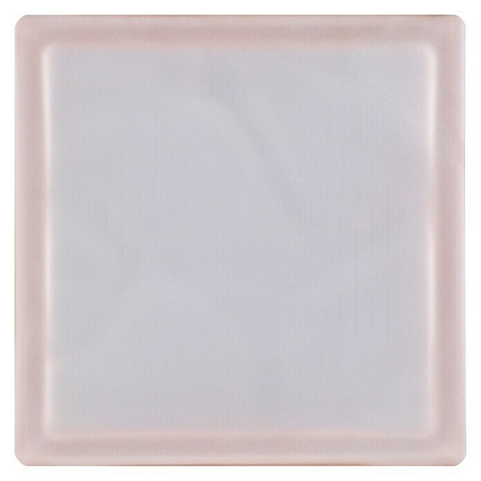 Fuchs Design Glasbaustein Sahara (Rosa, Wolke sandgestrahlt, 19 x 19 x 8 cm, Beidseitig satiniert)